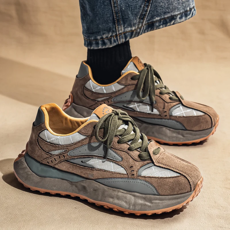 Chunky Sneakers Mens Designer Retro Dissolved Sole Sports Shoes Fashion Casual Leather Height Increased Platform Running Shoes
Chunky Sneakers Mens Designer Retro Dissolved Sole Sports Shoes Fashion Casual Leather Height Increased Platform Running Shoes
