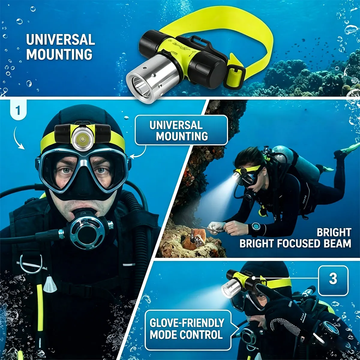 Diving safety headlamp flashlight fishing headlamp three mode head mounted headlamp
Diving safety headlamp flashlight fishing headlamp three mode head mounted headlamp