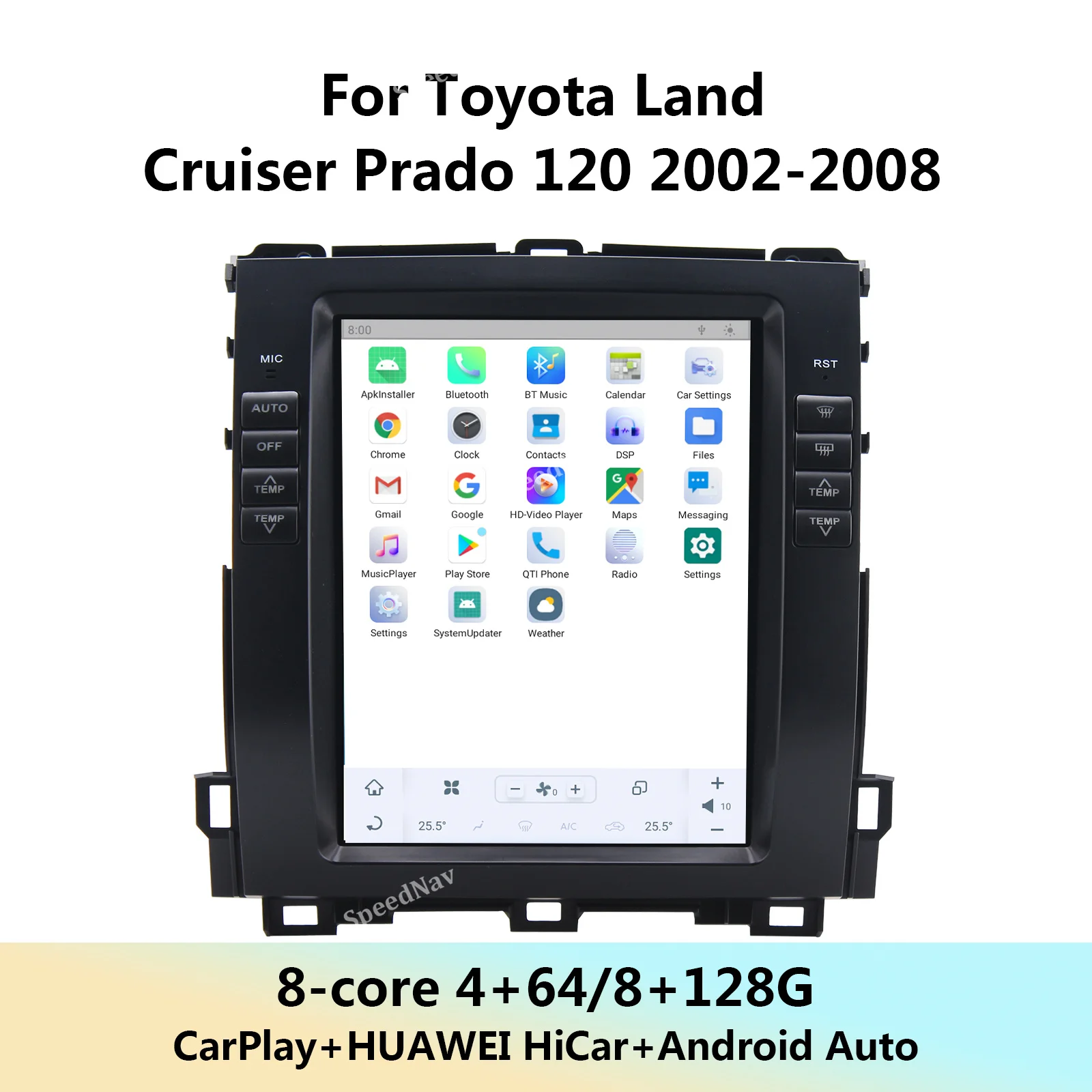Автомобильный мультимедийный плеер для Toyota Land Cruiser Prado 120 2002-2008, Android-радио, Bluetooth 1Din, авторадио, аудиоэкран
Автомобильный мультимедийный плеер для Toyota Land Cruiser Prado 120 2002-2008, Android-радио, Bluetooth 1Din, авторадио, аудиоэкран