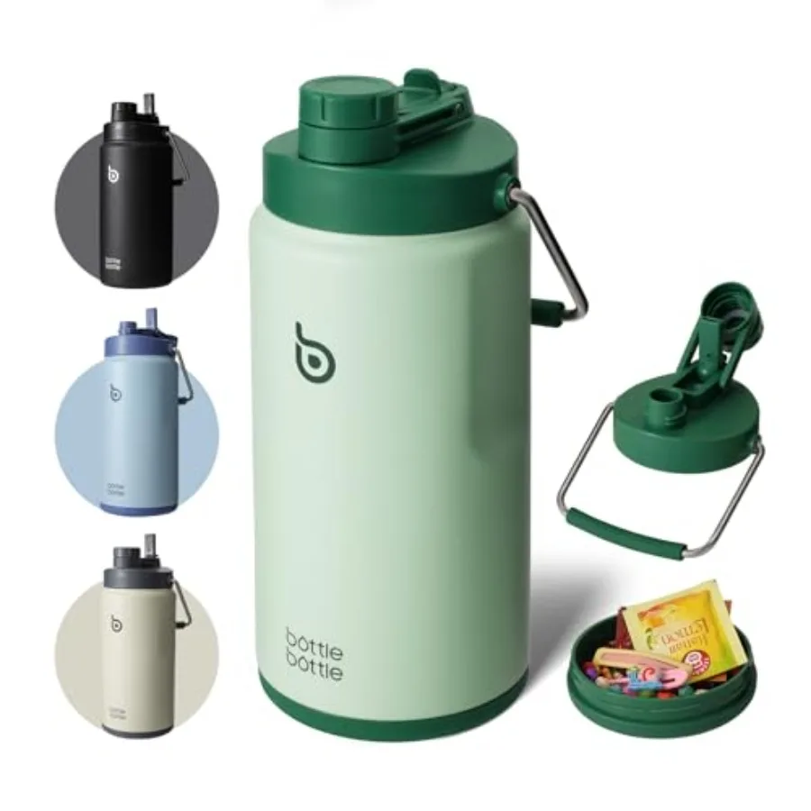 Insulated Water Bottle 64 oz with Straw and Dual-use Lid Half Gallon Water Jug Vacuum Stainless Steel for Workout Sports Insula
Insulated Water Bottle 64 oz with Straw and Dual-use Lid Half Gallon Water Jug Vacuum Stainless Steel for Workout Sports Insula