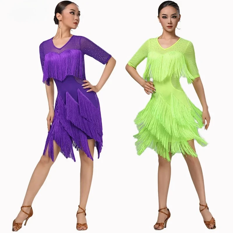 Latin Costume for Women Latin Dance Dresses Standard Ballroom Dancing Training Costumes Fringe Dress Salsa Dance Dresses Clothes
Latin Costume for Women Latin Dance Dresses Standard Ballroom Dancing Training Costumes Fringe Dress Salsa Dance Dresses Clothes