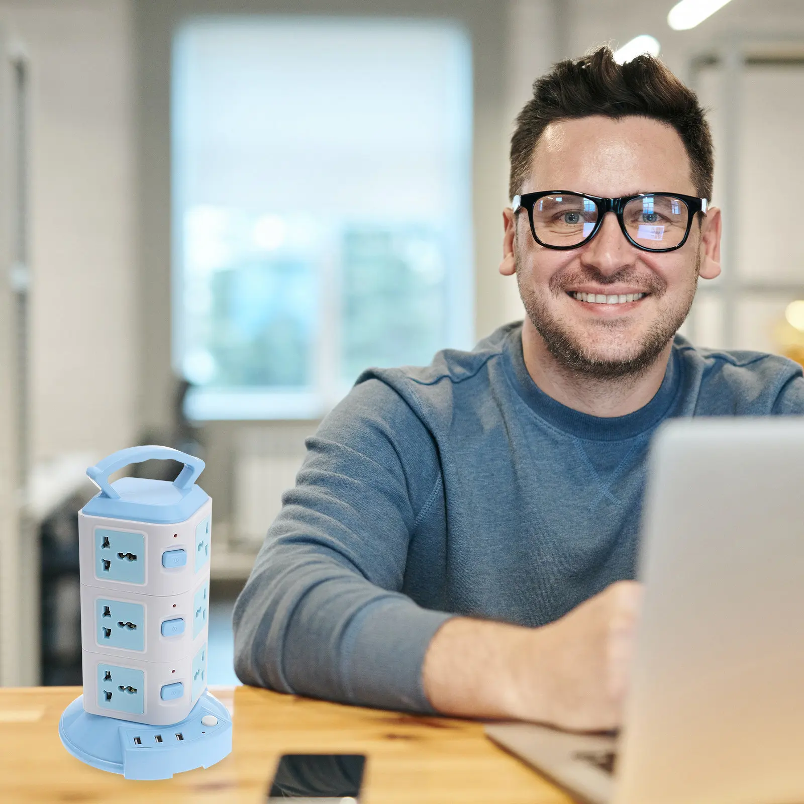 Вертикальный USB-блок розеток (удлинитель) с несколькими гнездами, портативный, с ручкой, огнестойкий корпус из ABS-пластика, экономия места, для дома и офиса
Вертикальный USB-блок розеток (удлинитель) с несколькими гнездами, портативный, с ручкой, огнестойкий корпус из ABS-пластика, экономия места, для дома и офиса