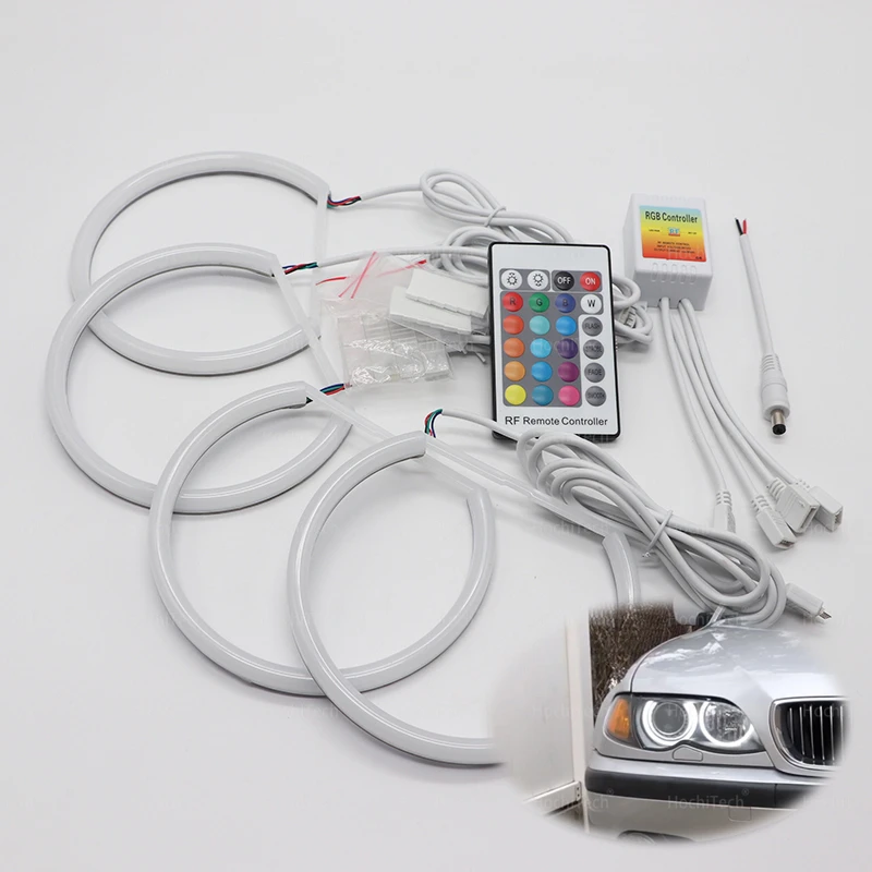 131 мм x 4 шт. для BMW 3 5 7 серии E46 E39 E38 320i 323i 525i 530i Многоцветный RGB 16 Цветов Изменение 5050 Светодиодный светильник «ангельские глазки»
131 мм x 4 шт. для BMW 3 5 7 серии E46 E39 E38 320i 323i 525i 530i Многоцветный RGB 16 Цветов Изменение 5050 Светодиодный светильник «ангельские глазки»