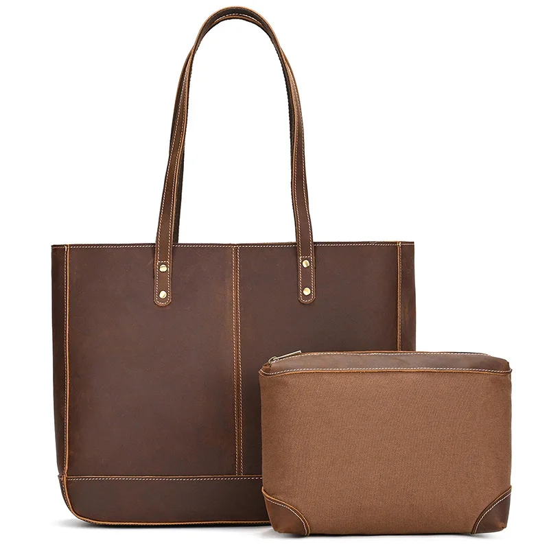 Retro women's Crazy Horse leather handbag men's large-capacity leather fashion mother and child bag cowhide single shoulder simp
Retro women's Crazy Horse leather handbag men's large-capacity leather fashion mother and child bag cowhide single shoulder simp