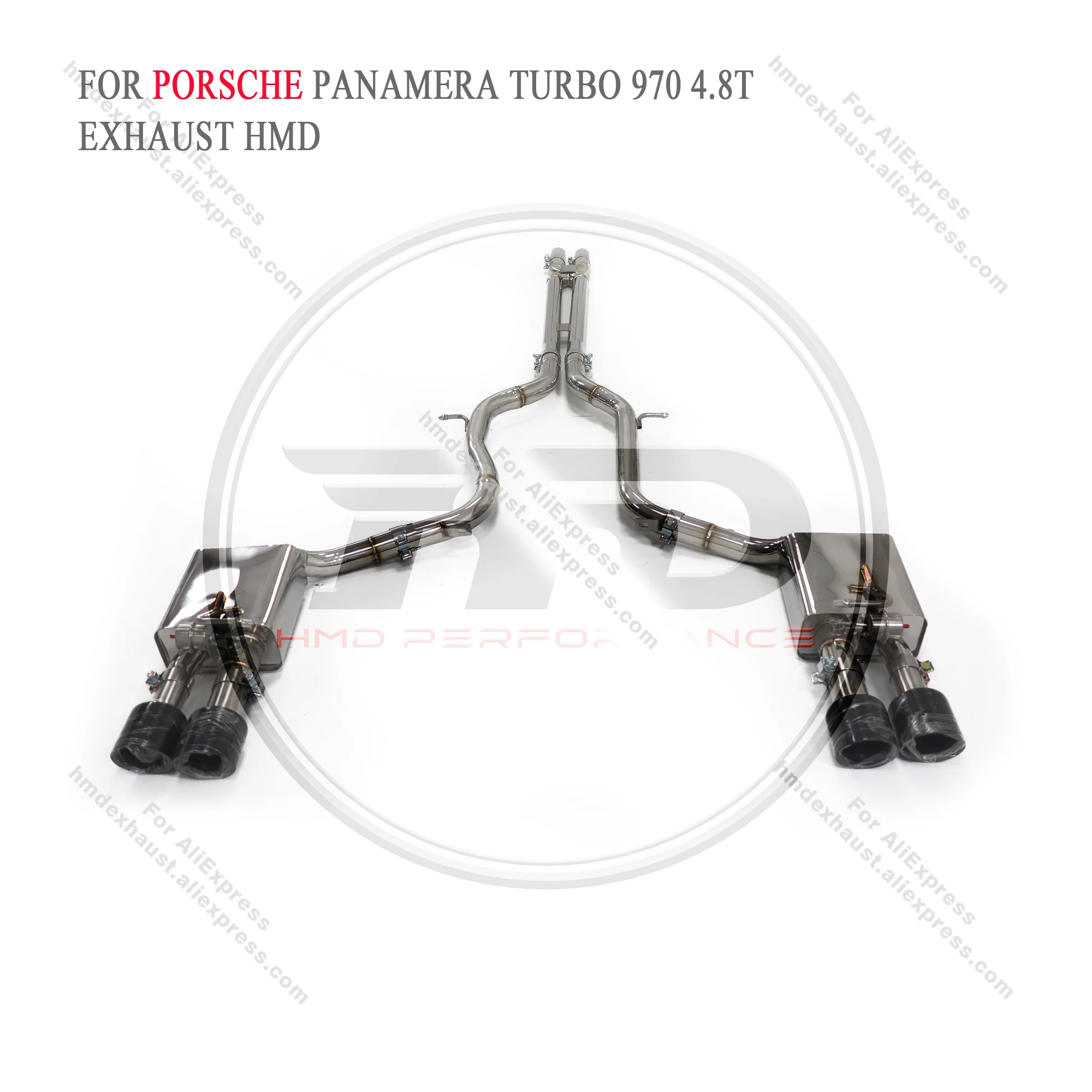 High Quality Catback For Porsche Panamera Turbo 970 4.8T Stainless Steel Exhaust System Vacuum Valve Muffler Tips HMD
High Quality Catback For Porsche Panamera Turbo 970 4.8T Stainless Steel Exhaust System Vacuum Valve Muffler Tips HMD