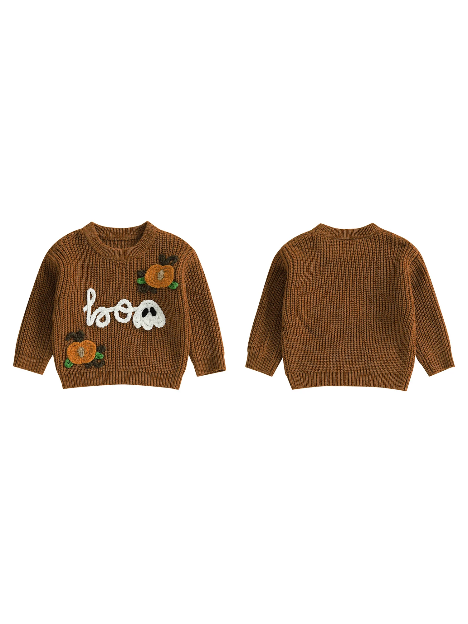 Kids Halloween Sweater with Spooky Pumpkin Embroidery and Cozy Crew Neck - Long Sleeve Knitwear Pullover for Boys and Girls
Kids Halloween Sweater with Spooky Pumpkin Embroidery and Cozy Crew Neck - Long Sleeve Knitwear Pullover for Boys and Girls