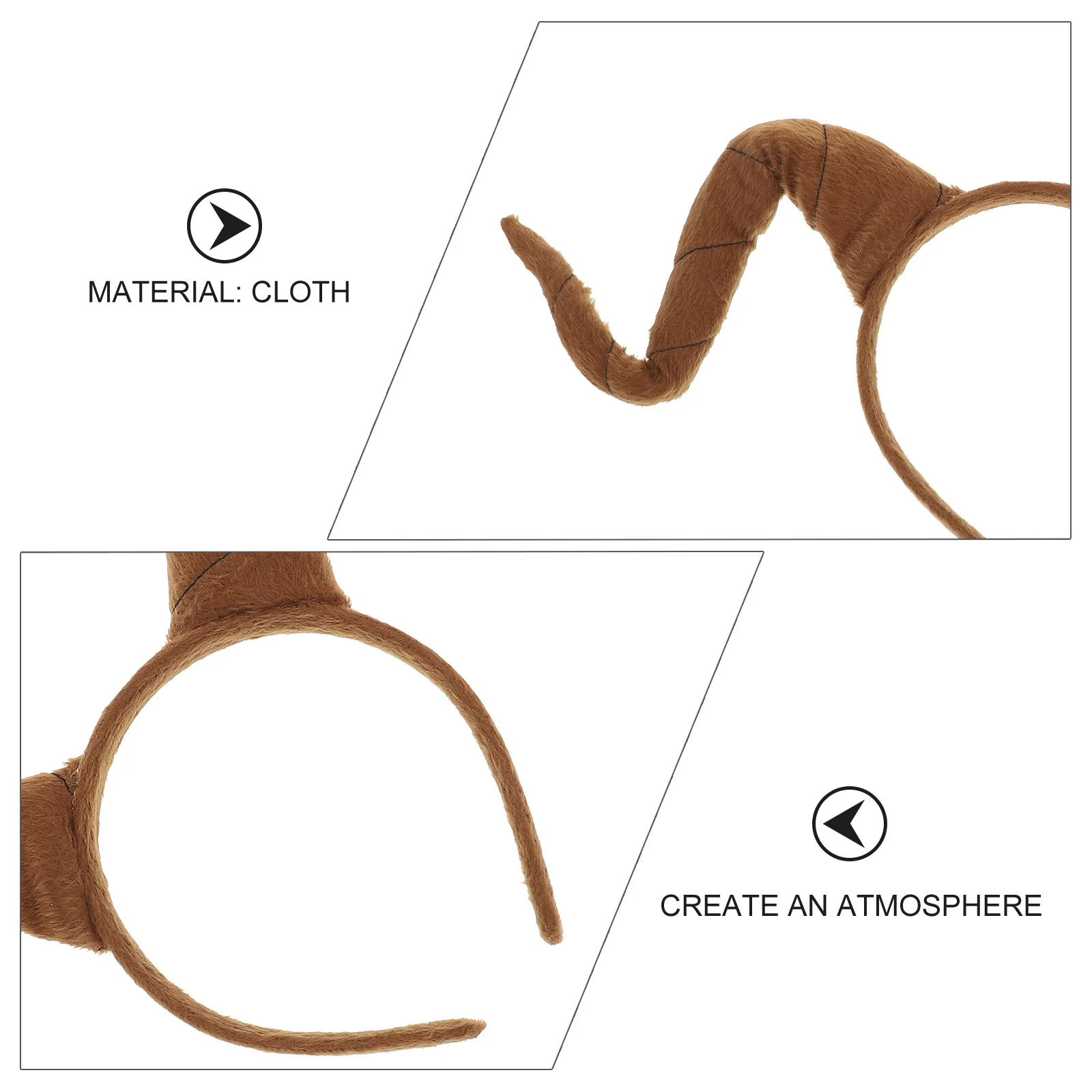 Unique Bull Horn Headband Black Lightweight Hair Hoops for Cosplay Events Exaggerated Headdress Christmas
Unique Bull Horn Headband Black Lightweight Hair Hoops for Cosplay Events Exaggerated Headdress Christmas