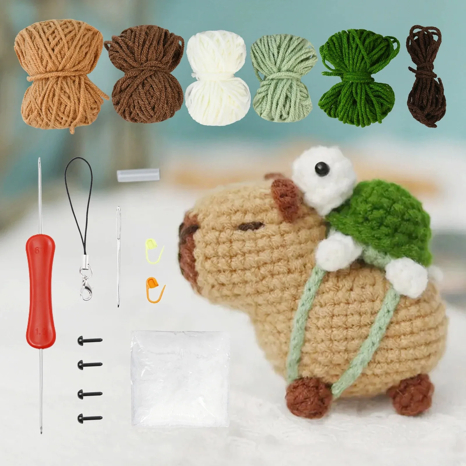 Handmade Capybara Doll Amigurumi Crochet DIY Set Kit for Beginner Friendly with Hook English Pattern Knitting Craft Gift
Handmade Capybara Doll Amigurumi Crochet DIY Set Kit for Beginner Friendly with Hook English Pattern Knitting Craft Gift