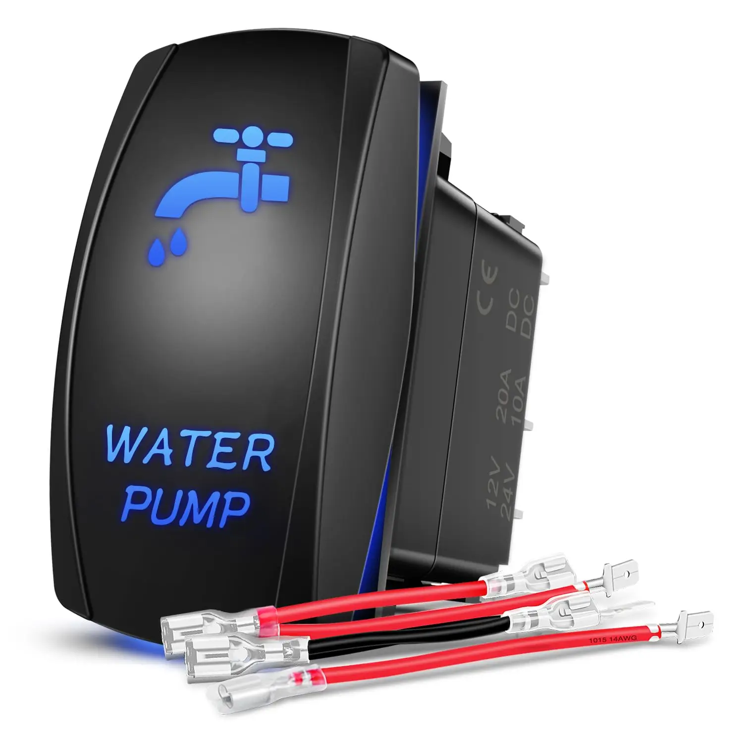 5 Pin Laser On Off Rocker Switch 20A/12V 10A/24V Blue for Water Pump Boat Marine RV Camper
5 Pin Laser On Off Rocker Switch 20A/12V 10A/24V Blue for Water Pump Boat Marine RV Camper