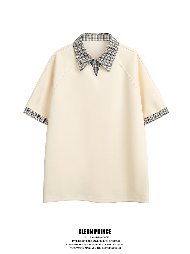 Cleanfit American Style Plaid Patchwork Fake Two-Piece Shirt Men's Summer Short Sleeve Turn-down Collar College Style
Cleanfit American Style Plaid Patchwork Fake Two-Piece Shirt Men's Summer Short Sleeve Turn-down Collar College Style