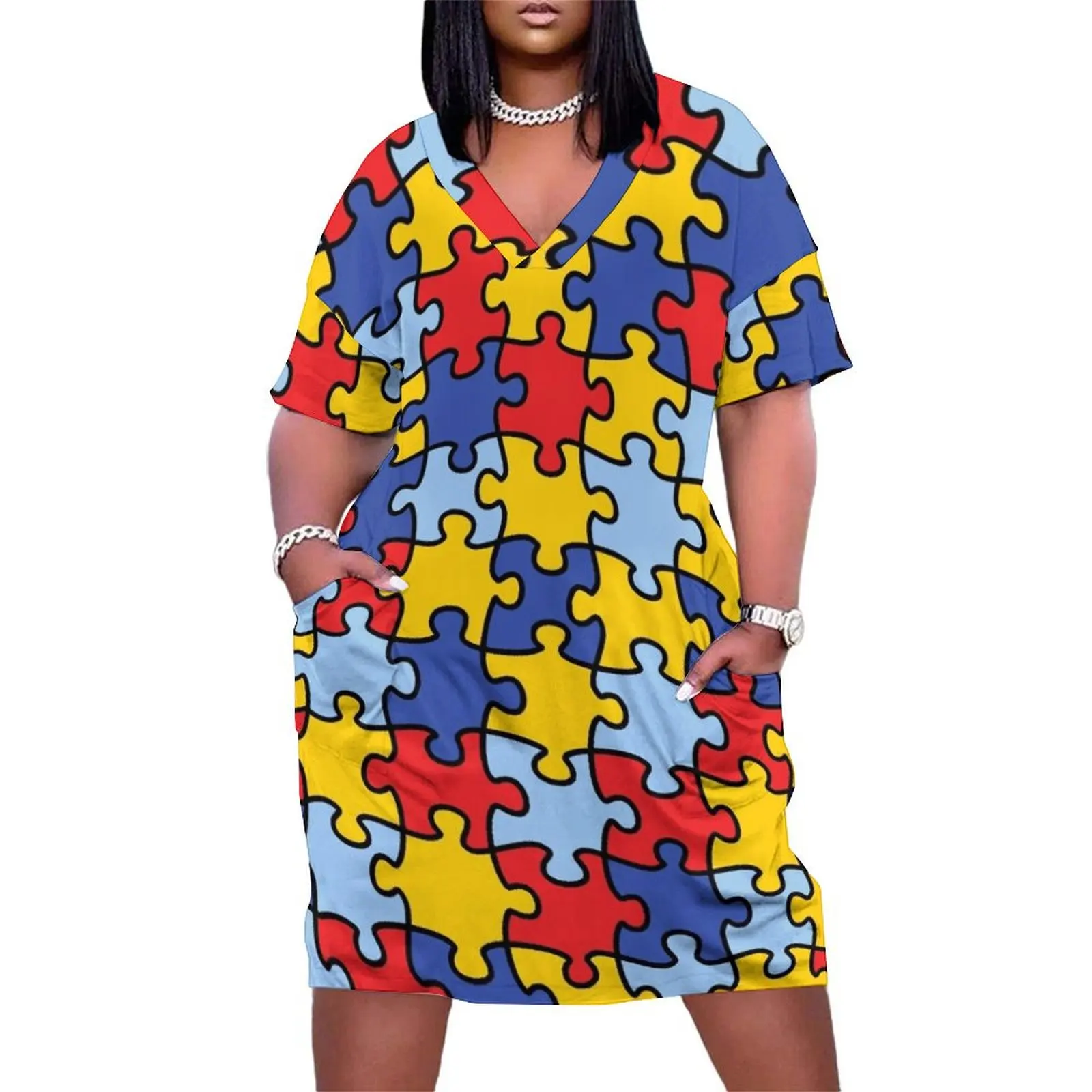 Autism Awareness Puzzle Pattern Loose Pocket Dress women's summer clothing 2025 summer dress woman 2025 women evening dress
Autism Awareness Puzzle Pattern Loose Pocket Dress women's summer clothing 2025 summer dress woman 2025 women evening dress