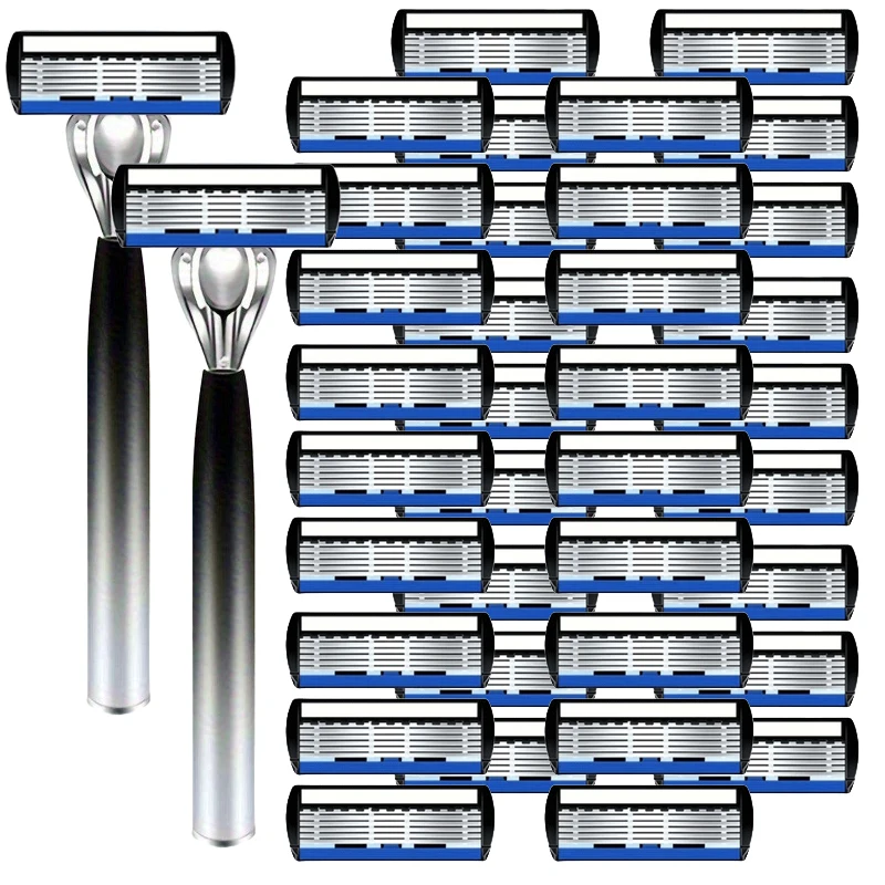 6-слойная ручная бритва с бритвенной головкой, классическая бритва с двойным лезвием из нержавеющей стали, безопасная бритва для бритья бороды, усов, ручная бритва
6-слойная ручная бритва с бритвенной головкой, классическая бритва с двойным лезвием из нержавеющей стали, безопасная бритва для бритья бороды, усов, ручная бритва