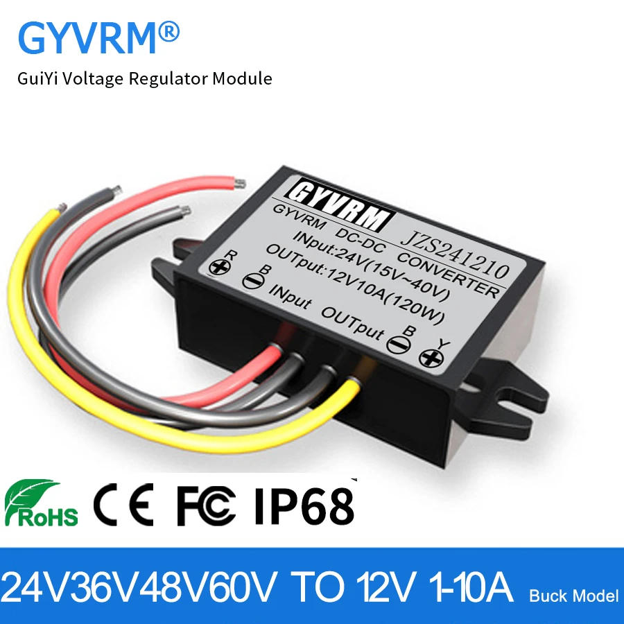 DC-DC Power Conventer 24V to 12V 1A 2A 3A 5A 6A 8A 10A Voltage Regulator Buck 24V 36V 48V 60V to 12V DC to DC Converter
DC-DC Power Conventer 24V to 12V 1A 2A 3A 5A 6A 8A 10A Voltage Regulator Buck 24V 36V 48V 60V to 12V DC to DC Converter