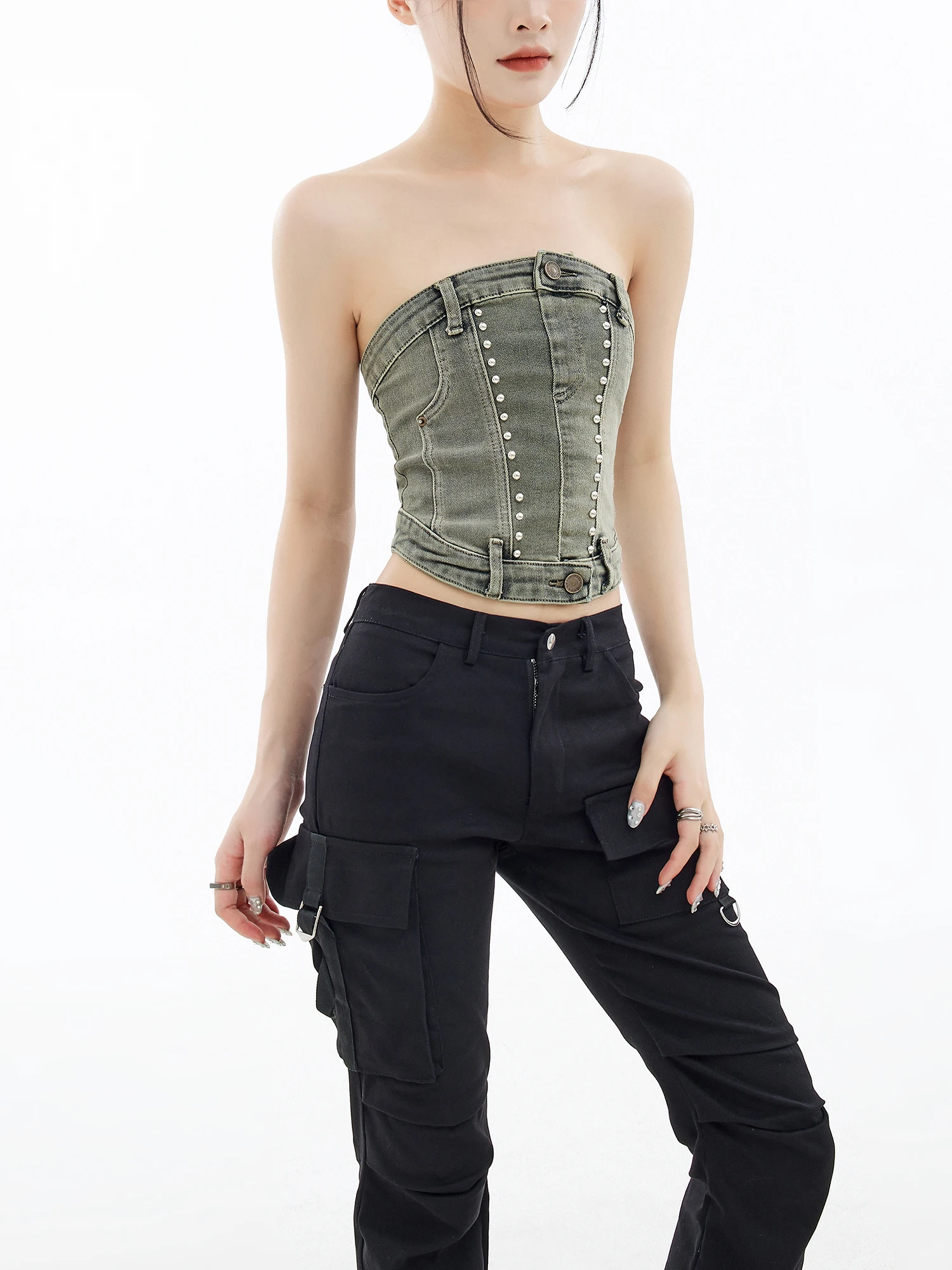 Edx Denim Strap Design ort American Sle Irregular Sexy Girl Top Women's Tube Design Vest New 2026 New Summer Faion
Edx Denim Strap Design ort American Sle Irregular Sexy Girl Top Women's Tube Design Vest New 2026 New Summer Faion