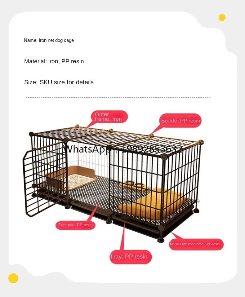 ZZ Wyj Medium-Sized Dog Indoor Pet Dog Dog Traction Rope Toilet Automatic Separation Kennel
ZZ Wyj Medium-Sized Dog Indoor Pet Dog Dog Traction Rope Toilet Automatic Separation Kennel