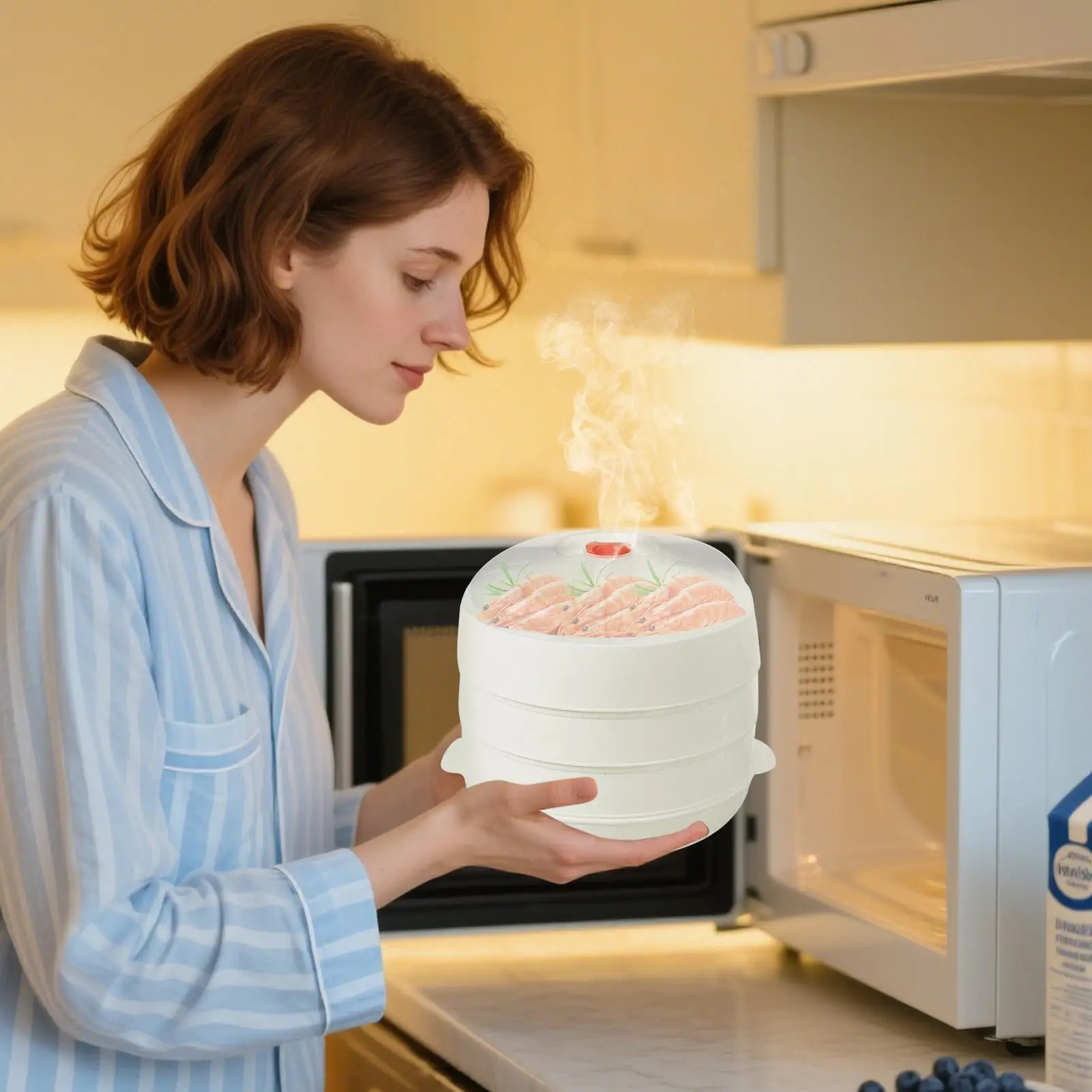 Microwave Veggie Steamer With Lid And Tray Potato Steamer For Microwave Kitchen Cookware For Heating Meals Pasta Dumpling Meat
Microwave Veggie Steamer With Lid And Tray Potato Steamer For Microwave Kitchen Cookware For Heating Meals Pasta Dumpling Meat