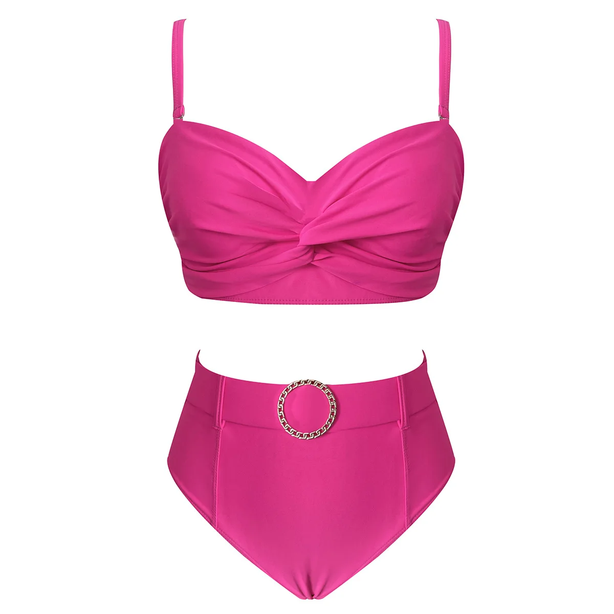 New Solid Color Retro High Waisted Swimwear Bikini Split Swimsuit for Women Summer Beach
New Solid Color Retro High Waisted Swimwear Bikini Split Swimsuit for Women Summer Beach