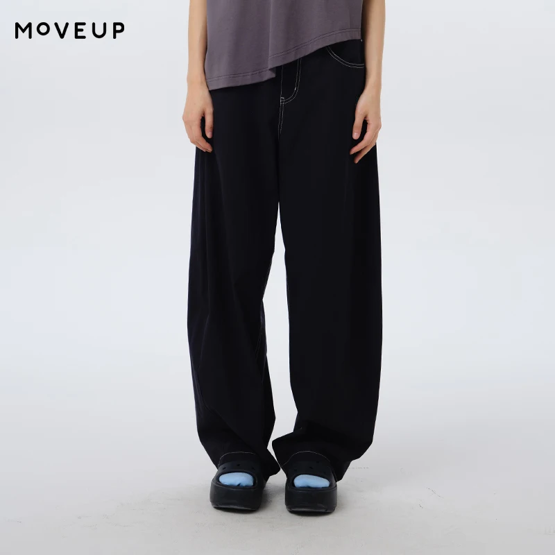 MOVEUP Casual Straight Pants 2026 Summer New Pocket Elastic Back Waistband Fun Woven Label Loose Trousers For Women 325220114
MOVEUP Casual Straight Pants 2026 Summer New Pocket Elastic Back Waistband Fun Woven Label Loose Trousers For Women 325220114