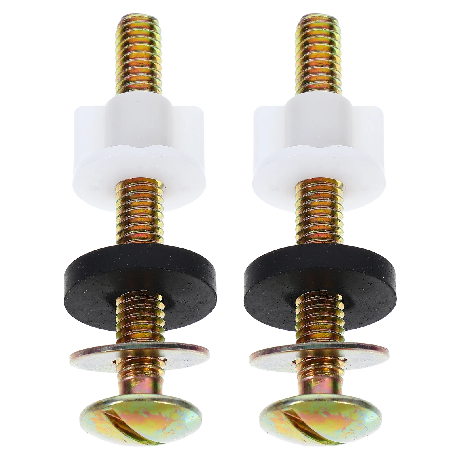 2 Pcs Toilet Tank Screws Metal Plastic Nuts Washers Rubber Black Split Design Replacement Parts Mounting Hardware Bathroom
2 Pcs Toilet Tank Screws Metal Plastic Nuts Washers Rubber Black Split Design Replacement Parts Mounting Hardware Bathroom