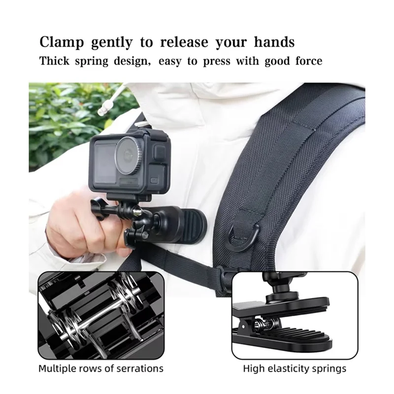 Quick Release Belt 360 Degree Magnetic Backpack Clip Clamp Mount For DJI Action 4/Pocket 3 Camera Accessories-AB01
Quick Release Belt 360 Degree Magnetic Backpack Clip Clamp Mount For DJI Action 4/Pocket 3 Camera Accessories-AB01