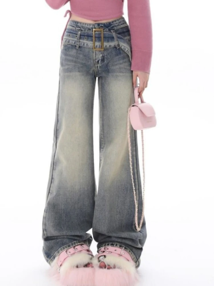 American Streetwear Wide Leg Jeans Women French Vintage Do Old Denim Pants Female Autumn Korean Fashion Loose Casual Jeans 2023
American Streetwear Wide Leg Jeans Women French Vintage Do Old Denim Pants Female Autumn Korean Fashion Loose Casual Jeans 2023