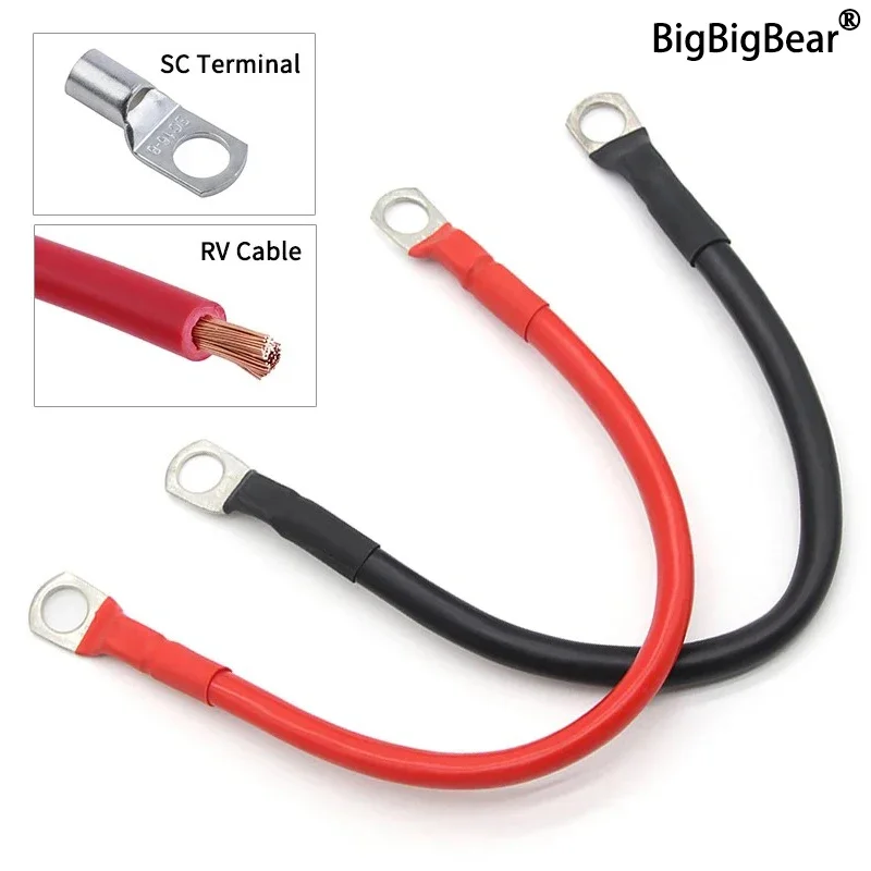 Battery Inverter Connection Cable Set 8/6/4/2 AWG with M8 SC Terminals 10/16/25/35mm2 UPS Wire Red Copper Core Tin-plated Lug
Battery Inverter Connection Cable Set 8/6/4/2 AWG with M8 SC Terminals 10/16/25/35mm2 UPS Wire Red Copper Core Tin-plated Lug