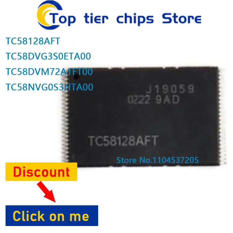 1 шт./лот TC58128AFT TC58DVG3S0ETA00 TC58DVM72A1FT00 TC58NVG0S3HTA00 TSOP 100% НОВЫЙ
1 шт./лот TC58128AFT TC58DVG3S0ETA00 TC58DVM72A1FT00 TC58NVG0S3HTA00 TSOP 100% НОВЫЙ