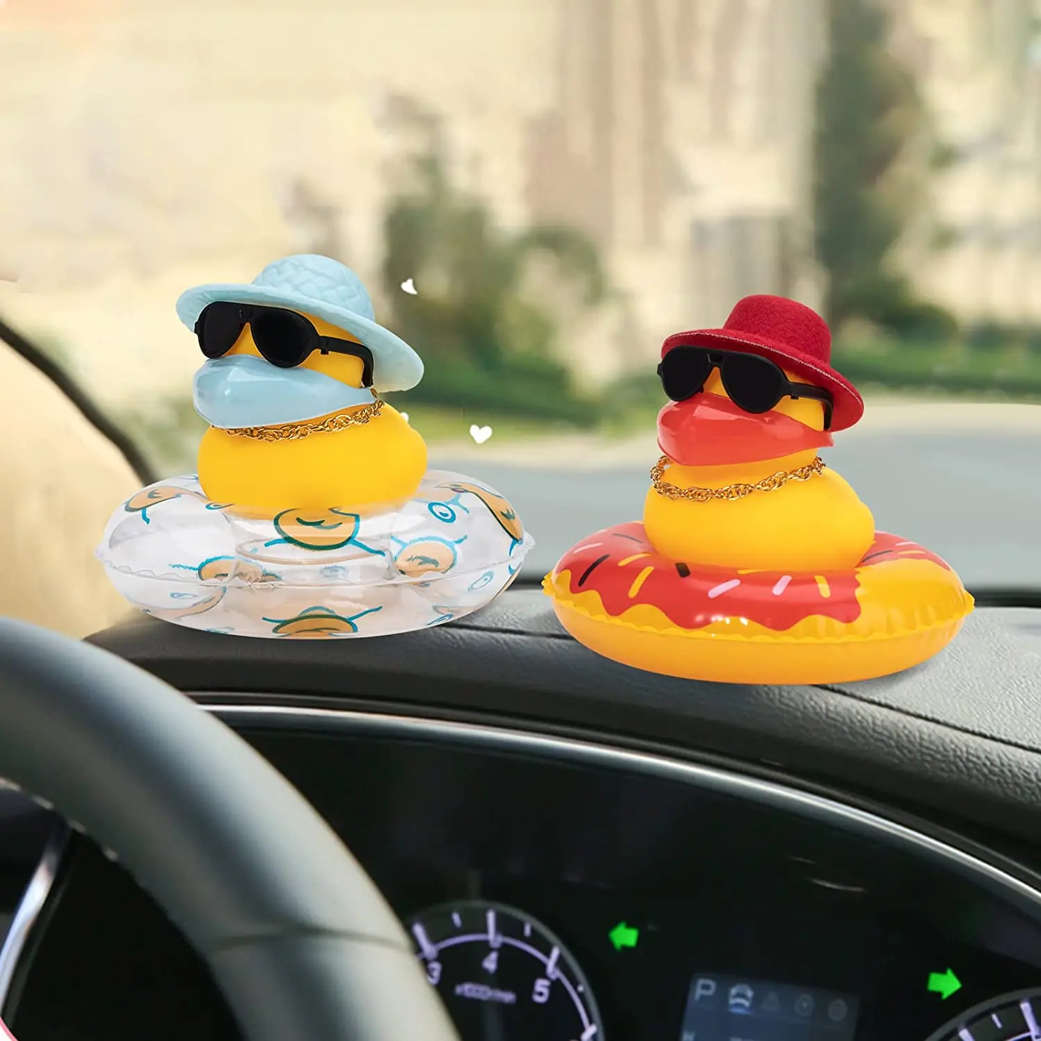 Rubber Duck Children's Bath Toys, Duck Car Dashboard Decoration Accessories Mini Swim Ring Cowboy Hat Scarf Diamond Sunglasses
Rubber Duck Children's Bath Toys, Duck Car Dashboard Decoration Accessories Mini Swim Ring Cowboy Hat Scarf Diamond Sunglasses