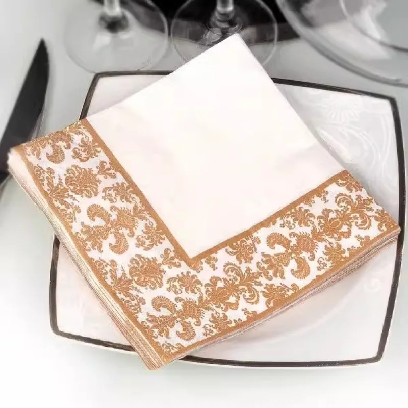 10/20pcs 33cm 2-ply Golden Lace Printed Napkins Party Wedding Colorful Paper Cup Flower Folding DIY Decoupage Paper
10/20pcs 33cm 2-ply Golden Lace Printed Napkins Party Wedding Colorful Paper Cup Flower Folding DIY Decoupage Paper