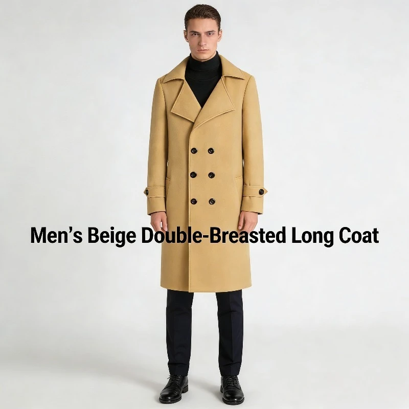 2026 New Men's Double-Breasted Trench Coat Mid-Length Topcoat for Fall Winter & Business Casual
2026 New Men's Double-Breasted Trench Coat Mid-Length Topcoat for Fall Winter & Business Casual