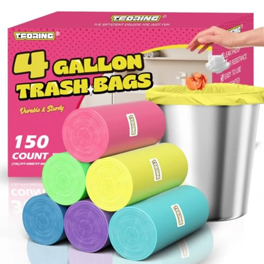 Small Tras Bags 4 Gallon, 0.86 Mil, Unscented, Cod, 150 Count 15 Liter Garbage Bag, Waste Basket Can Liners,,Leakproof, Tear Re
Small Tras Bags 4 Gallon, 0.86 Mil, Unscented, Cod, 150 Count 15 Liter Garbage Bag, Waste Basket Can Liners,,Leakproof, Tear Re