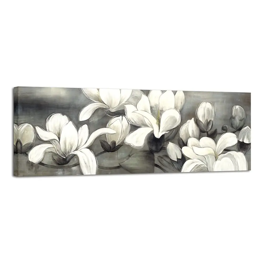 Modern White And Grey Magnolia Floral Giclee Canvas Art Print Ready To Hang 48x16 Inch
Modern White And Grey Magnolia Floral Giclee Canvas Art Print Ready To Hang 48x16 Inch