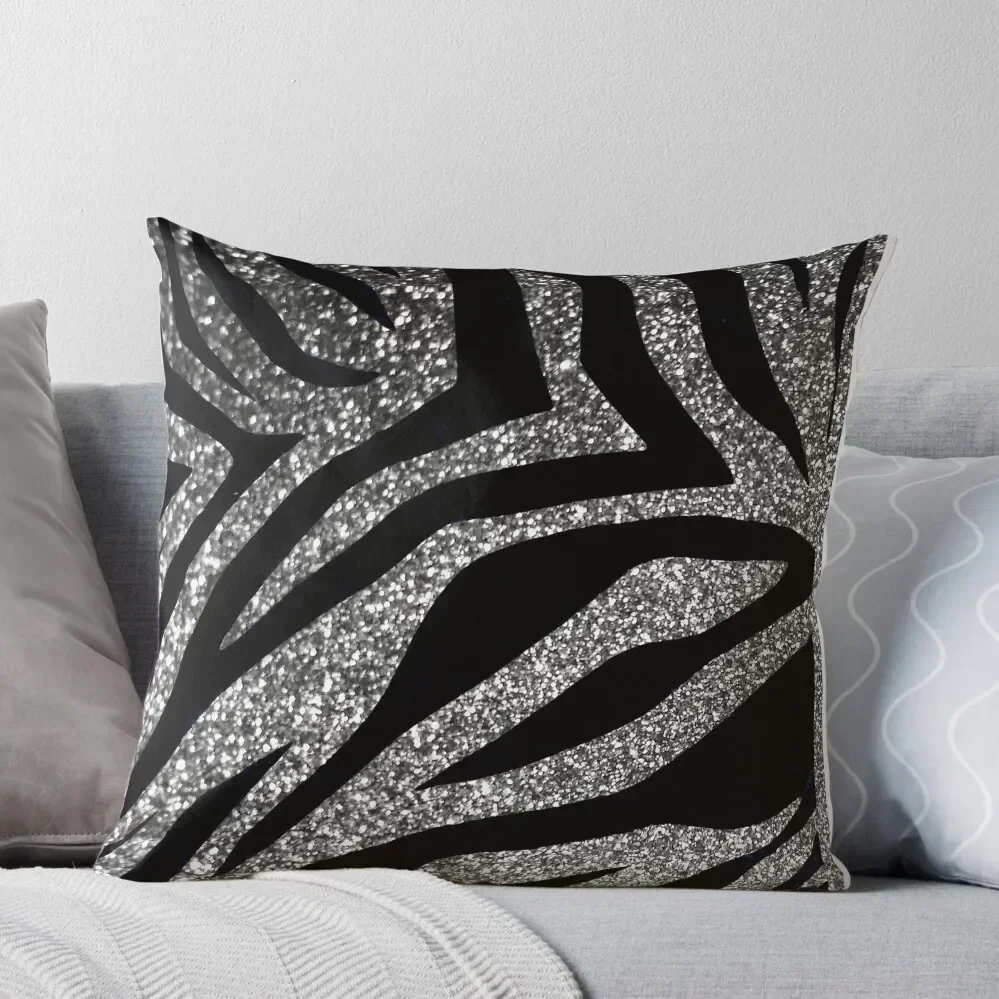 Photographic Image of Silver Glitter Zebra Print Throw Pillow Custom Cushion Sofas Covers pillow
Photographic Image of Silver Glitter Zebra Print Throw Pillow Custom Cushion Sofas Covers pillow