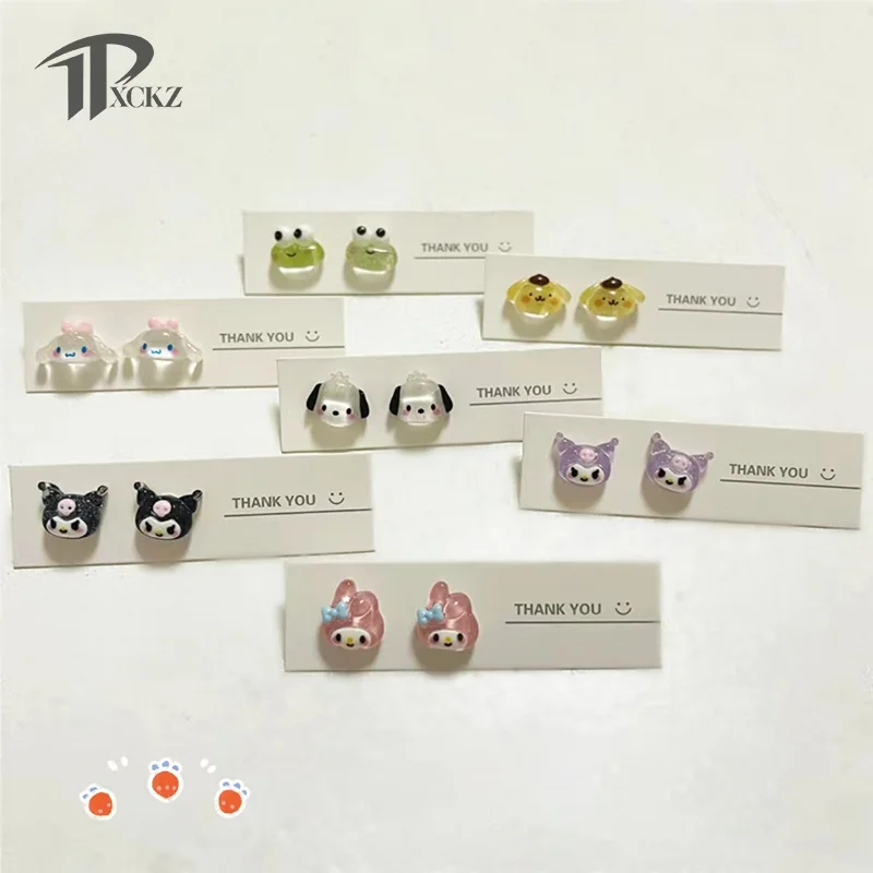 Sanrio Earrings Kuromi Cinnamoroll My Melody Pompompurin Plastic Harajuku Style Earrings Set Kawaii Cute Soft Girl Mini Earrings
Sanrio Earrings Kuromi Cinnamoroll My Melody Pompompurin Plastic Harajuku Style Earrings Set Kawaii Cute Soft Girl Mini Earrings