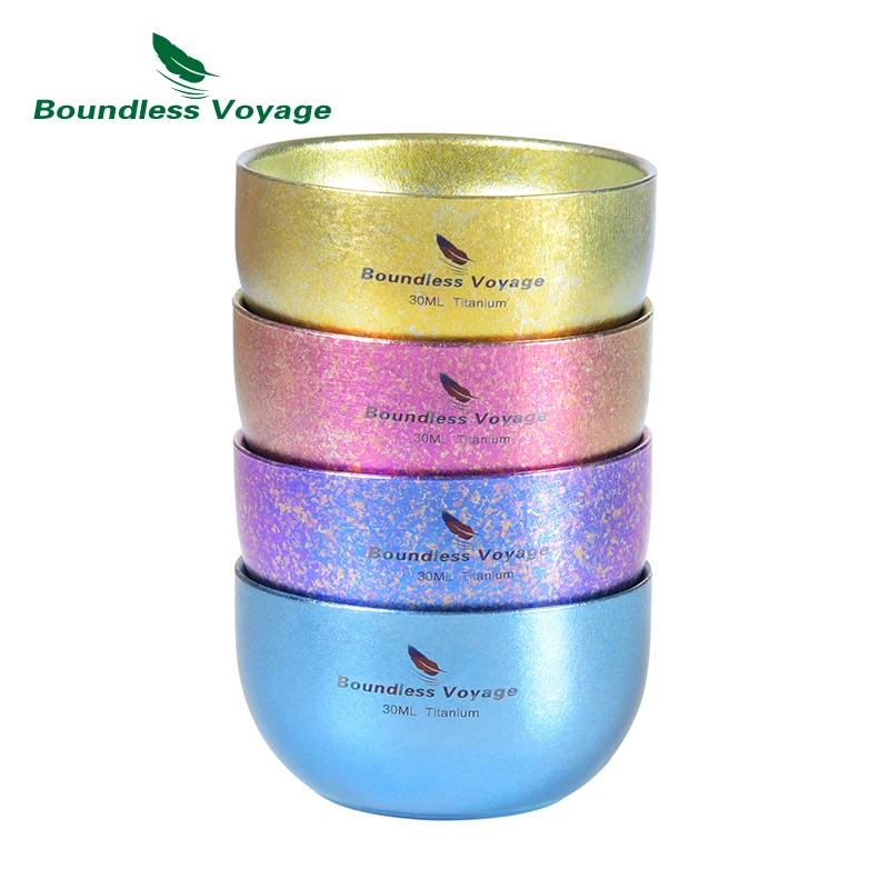 Титановая чашка для чая Boundless Voyage, 30 мл, с двойными стенками, посуда для кемпинга на открытом воздухе, домашний офис, рюкзак, мини-чашка для вина
Титановая чашка для чая Boundless Voyage, 30 мл, с двойными стенками, посуда для кемпинга на открытом воздухе, домашний офис, рюкзак, мини-чашка для вина