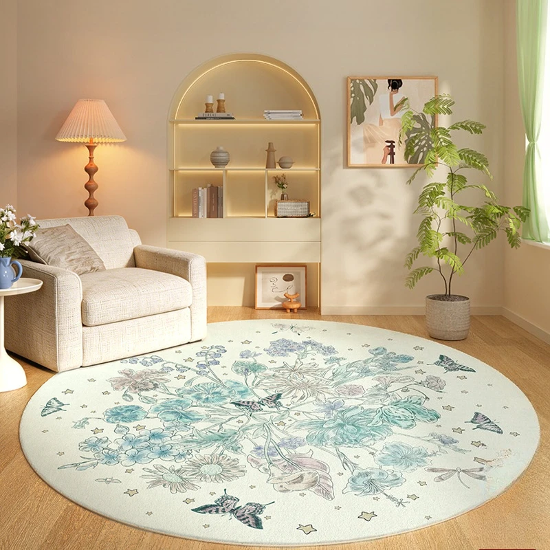 Butterfly Flower Bedroom Decor Round Carpet Thick Plush Carpets for Living Room Fluffy Soft Lounge Floor Mat Washable Study Rug
Butterfly Flower Bedroom Decor Round Carpet Thick Plush Carpets for Living Room Fluffy Soft Lounge Floor Mat Washable Study Rug