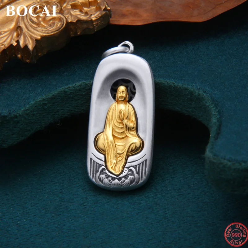 BOCAI S990 Sterling Silver Pendants for Women Men Gilded Pure Silver Buddha's Body Buddhist Amulet Charm Jewelry Wholesale
BOCAI S990 Sterling Silver Pendants for Women Men Gilded Pure Silver Buddha's Body Buddhist Amulet Charm Jewelry Wholesale