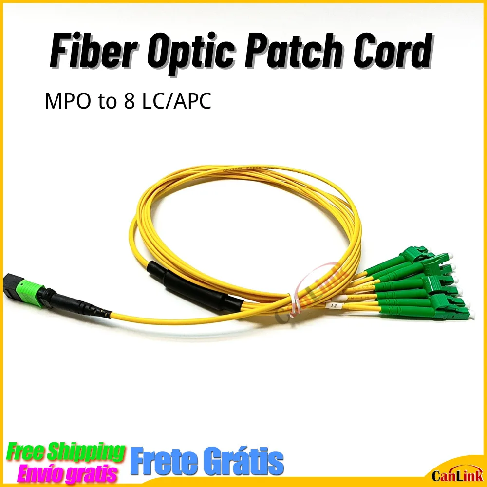 2PCS MPO to 8 LC/APC SM Duplex Fiber Optic Breakout Cable OS2 Yellow Fanout Patch Cord for Data Center MPO Assembly Type B
2PCS MPO to 8 LC/APC SM Duplex Fiber Optic Breakout Cable OS2 Yellow Fanout Patch Cord for Data Center MPO Assembly Type B