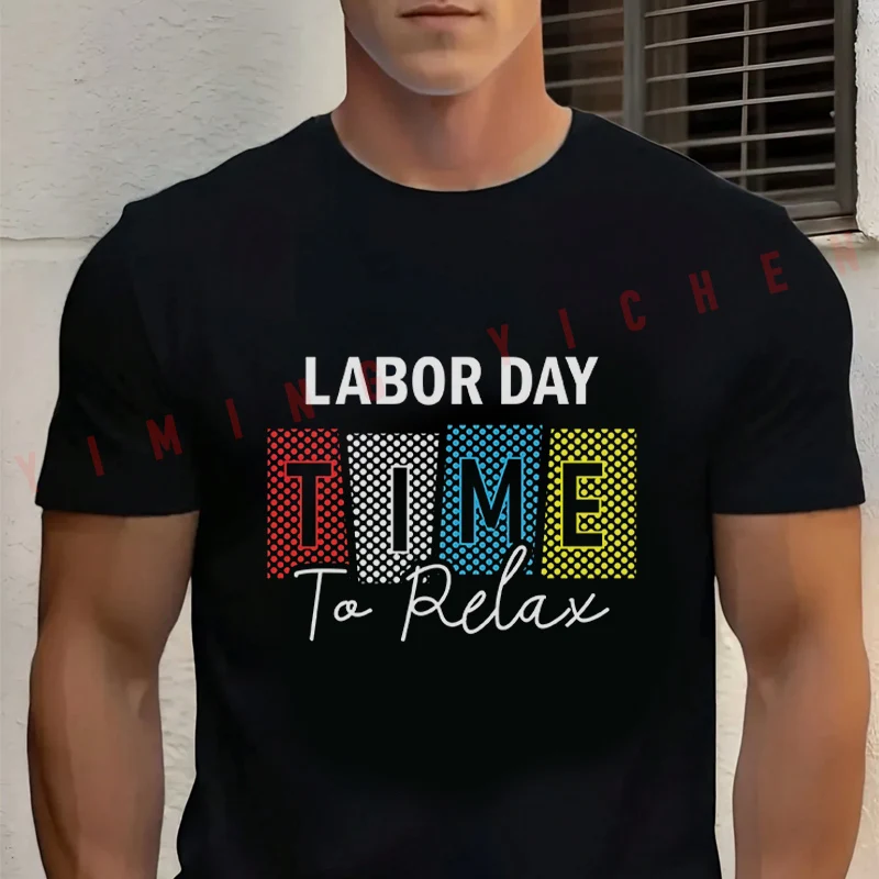 Men's Summer Cotton T-shirt Labor Day Time To Relax Graphic Moto Tee Casual Short-sleeve Motorbike Cycling Top
Men's Summer Cotton T-shirt Labor Day Time To Relax Graphic Moto Tee Casual Short-sleeve Motorbike Cycling Top