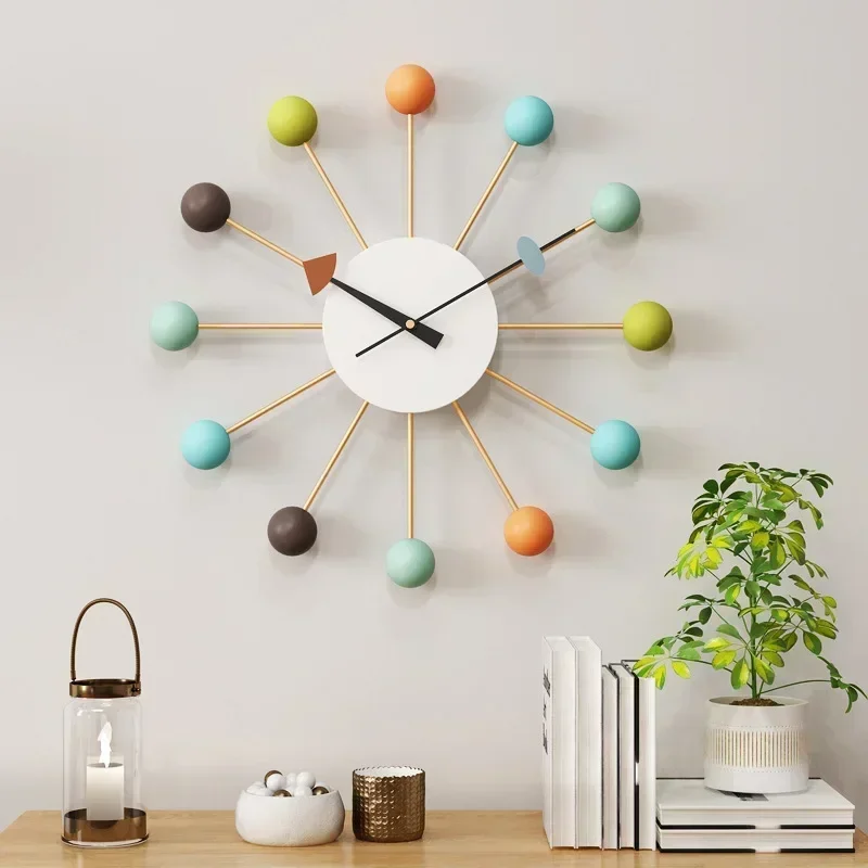 Home Living Room Decoration Watches Wall Clock Modern Design Nordic Wooden Balls Metal Large Teen Bedroom Kitchen Decor Clocks
Home Living Room Decoration Watches Wall Clock Modern Design Nordic Wooden Balls Metal Large Teen Bedroom Kitchen Decor Clocks