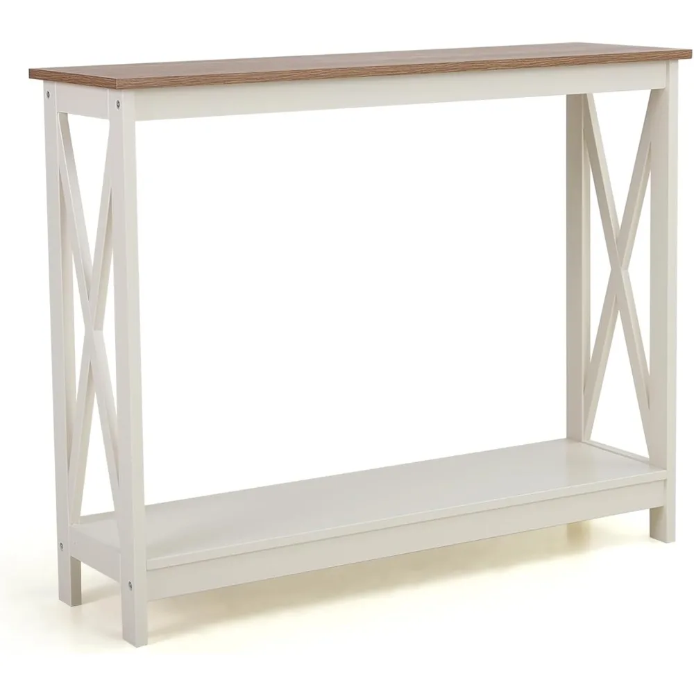Sophia & William Console Table with Storage Shelf, 2 Tier Farmhouse Sofa Table for Entryway, Hallway, Living Room, Ivory
Sophia & William Console Table with Storage Shelf, 2 Tier Farmhouse Sofa Table for Entryway, Hallway, Living Room, Ivory