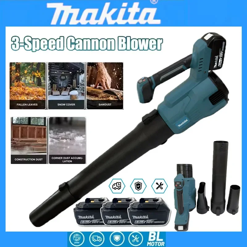 Makita Cordless Electric Tool Air Blower Handheld Efficient Leaf Snow Dust Blowing Cleaning 18V Power Tool
Makita Cordless Electric Tool Air Blower Handheld Efficient Leaf Snow Dust Blowing Cleaning 18V Power Tool