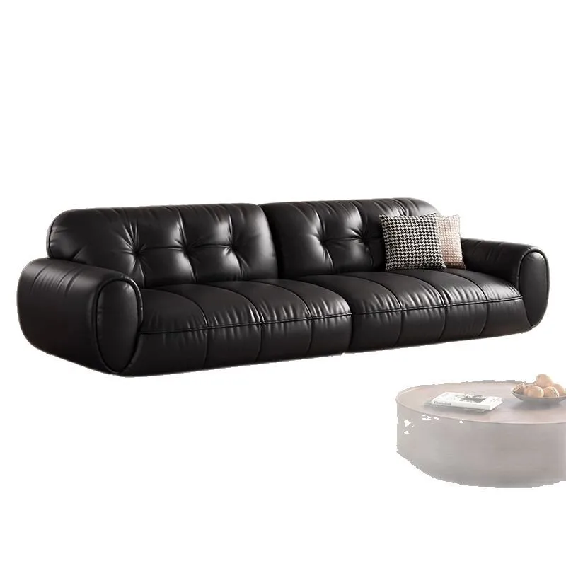 Italian minimalist leather sofa living room small apartment black first layer cowhide leather art straight row sofa
Italian minimalist leather sofa living room small apartment black first layer cowhide leather art straight row sofa
