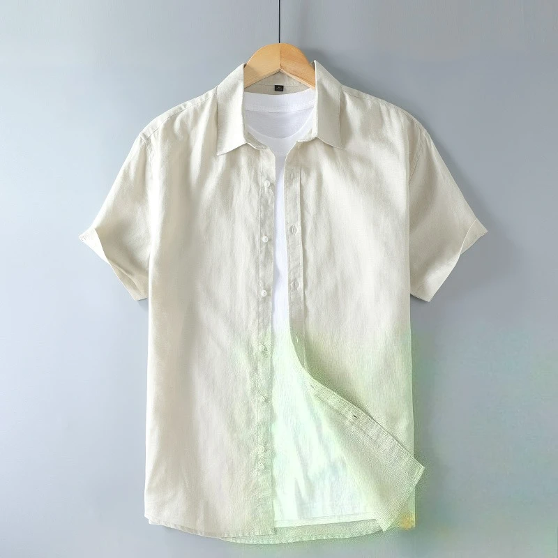 Summer Men's Casual Cotton Linen Short Sleeve Shirt Comfortable Breathable Fresh Business Style Versatile Quality Texture
Summer Men's Casual Cotton Linen Short Sleeve Shirt Comfortable Breathable Fresh Business Style Versatile Quality Texture