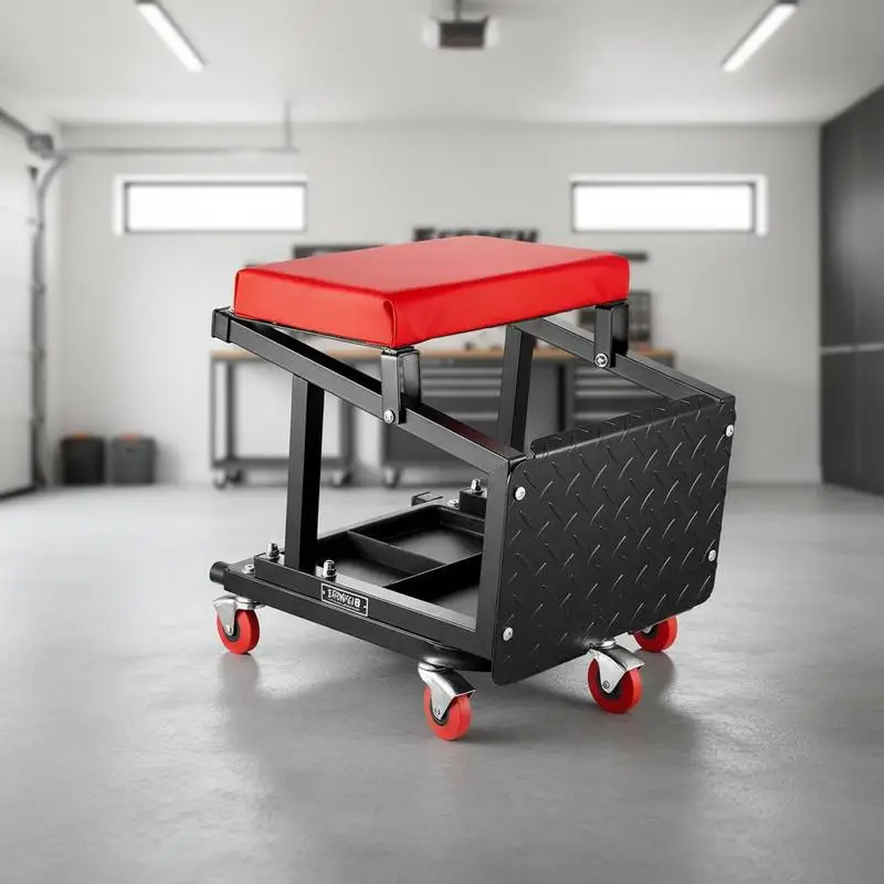Free Shipping-Mechanic Stool, 300 lbs Capacity Garage Seat/Work Stool with Wheels, 360° Swivel Rolling Workshop Stool with Tool Tray, Mechanics Creeper Seat/Step Stool, for Garage, Shop & Auto Repair, Black
Free Shipping-Mechanic Stool, 300 lbs Capacity Garage Seat/Work Stool with Wheels, 360° Swivel Rolling Workshop Stool with Tool Tray, Mechanics Creeper Seat/Step Stool, for Garage, Shop & Auto Repair, Black