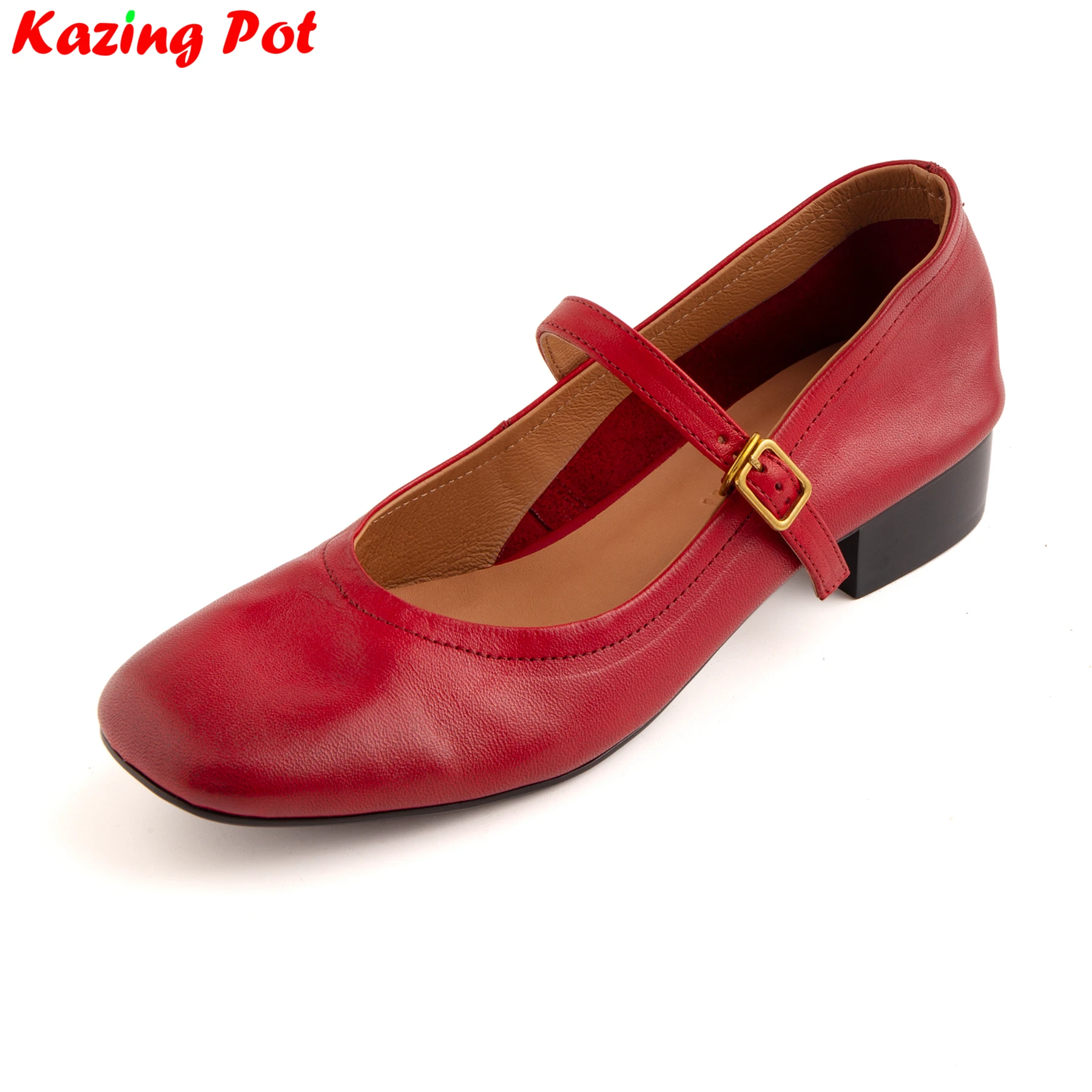 Krazing Pot Fashion Cow Leather Shallow Med Heels Spring Shoes Red Dating Party Mary Janes Office Lady Brand Wedding Women Pumps
Krazing Pot Fashion Cow Leather Shallow Med Heels Spring Shoes Red Dating Party Mary Janes Office Lady Brand Wedding Women Pumps