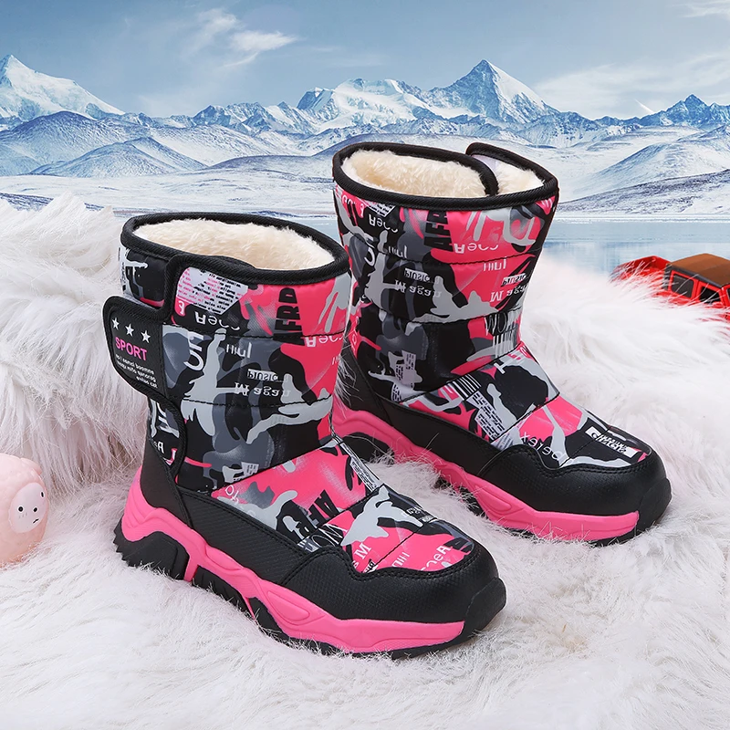 Winter Children's Snow Boots Warm Fleece-Lined Waterproof Anti-Slip Cotton Shoes for Boys And Girls Medium to Large Sizes
Winter Children's Snow Boots Warm Fleece-Lined Waterproof Anti-Slip Cotton Shoes for Boys And Girls Medium to Large Sizes