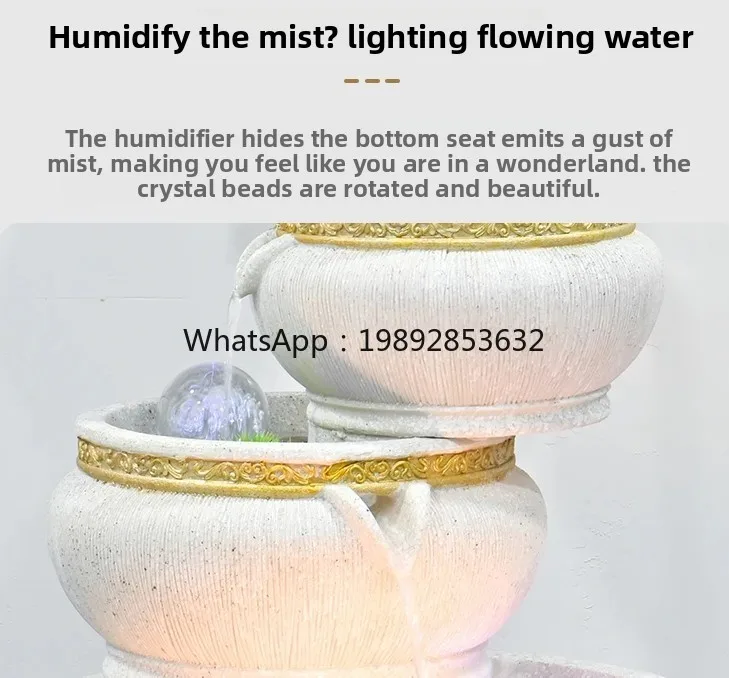 Zz fountain home furnishing, living room floor decoration, large-scale lucky water circulating water ornament
Zz fountain home furnishing, living room floor decoration, large-scale lucky water circulating water ornament