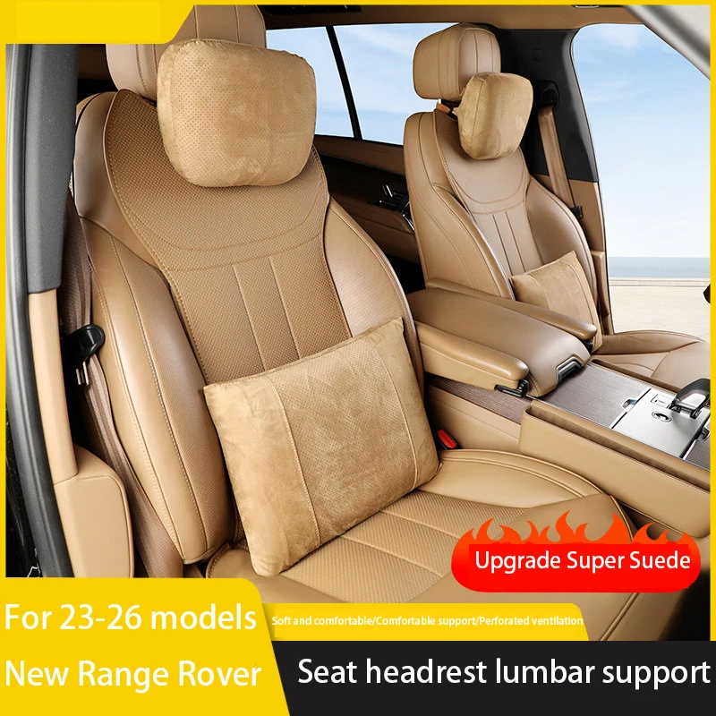 Suede Headrest Neck Pillow Waist Support Breathable Car interior seat Accessories For Land Rover Range Rover Sport Vogue L460
Suede Headrest Neck Pillow Waist Support Breathable Car interior seat Accessories For Land Rover Range Rover Sport Vogue L460