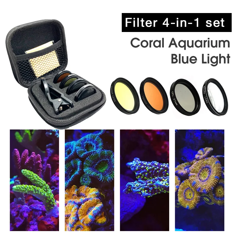 Universal Aquarium Camera Lens Filter, Fish Tank Phone, Yellow Lens Filter, Coral Reef, 37mm, 4 in 1
Universal Aquarium Camera Lens Filter, Fish Tank Phone, Yellow Lens Filter, Coral Reef, 37mm, 4 in 1